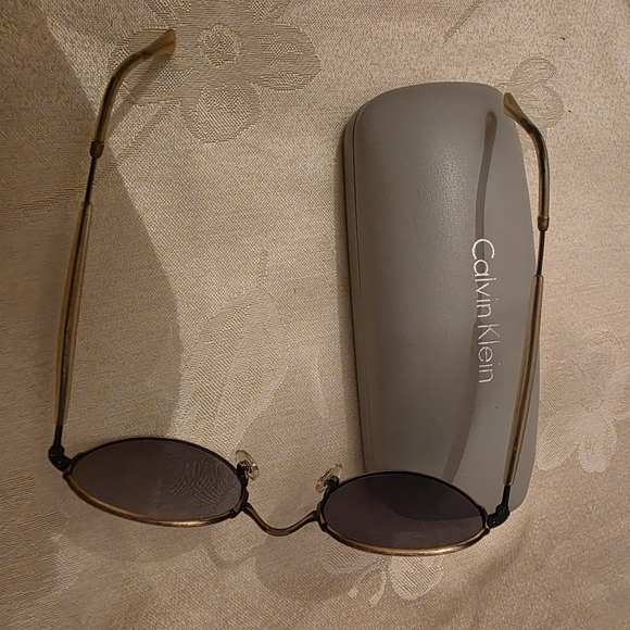 Calvin Klein Gold Sunglasses with Case main image 8